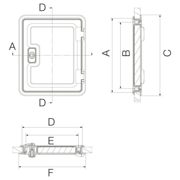 Dometic Seitz SK 4 Serviceklappe, 375 x 305 mm 