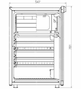 ENGEL Kühlschrank CK-100 SD90F-D-B + digitale Temperaturanzeige