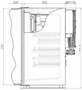 ENGEL Kühlschrank CK-100 SD90F-D-B + digitale Temperaturanzeige