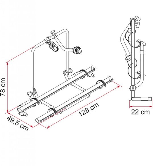 Fahrradträger Carry-Bike Garage Plus Skizze