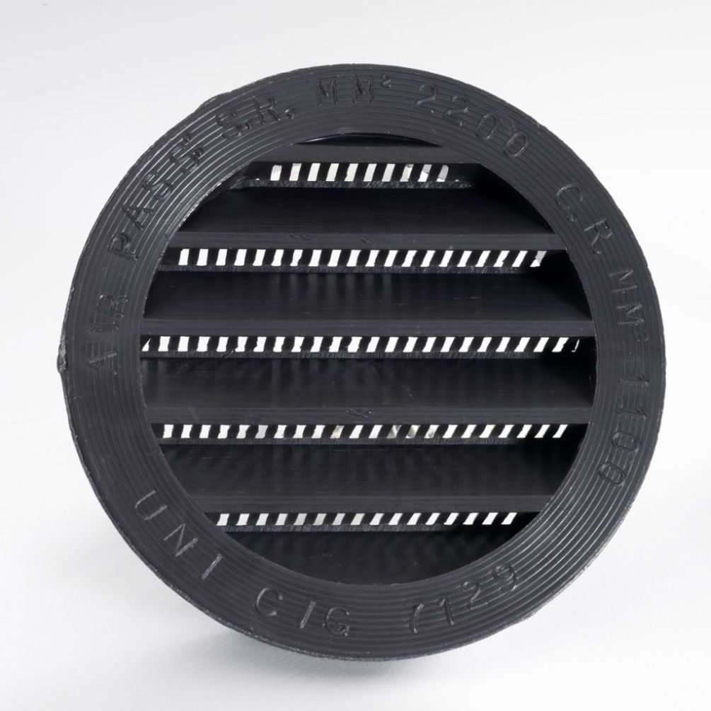 Unterputz Lüftungsgitter Ø 80 Mm – Weißes ABS-Gitter Mit Insektenschutznetz