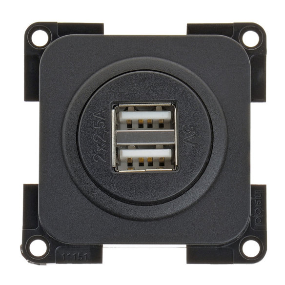 USB-Steckdose 2-fach 2,5 A, lose USB-Steckdose 2-fach 2,5 A, lose