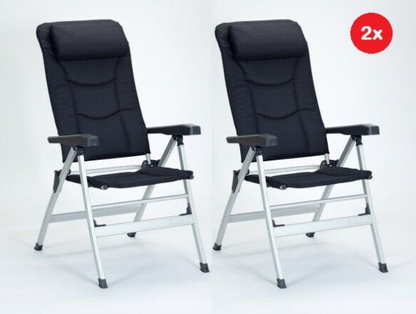 yourGEAR Campingstuhl Pineto - XXL Relax Klappstuhl - Stuhl mit Fußauflage,  verstellbarer Rückenlehne und Getränkehalter