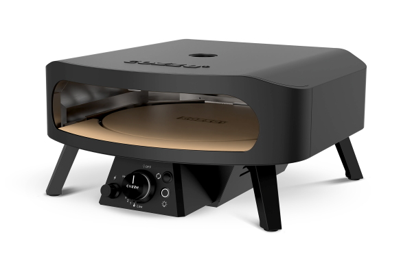 COZZE Gas Pizzaofen Starter Set 17 CLASSIC Black Edition (Abdeckhaube, Hitzeschild, Heber, Wender)