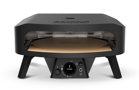 COZZE Gas Pizzaofen Starter Set 17 CLASSIC Black Edition (Abdeckhaube, Hitzeschild, Heber, Wender)