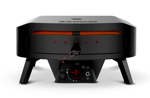 COZZE Gas Pizzaofen Starter Set 17 CLASSIC Black Edition (Abdeckhaube, Hitzeschild, Heber, Wender)