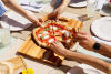 Alfa Forni Hybrid Pizzaofen Moderno 3 | Schiefergrau inkl. Gas Anschluss-Set