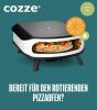 Cozze Gas Pizzaofen 17 mit Drehteller inkl. Hitzeschutz, Anschlußset & Abdeckhaube