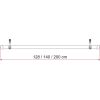 Fahrradschiene Rail Quick 128 Skizze