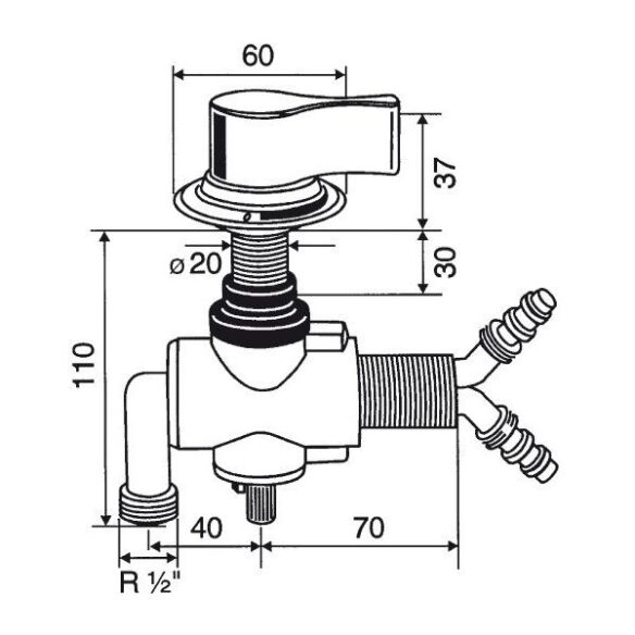 Einhebelmischer Mono-Mix UT, beige